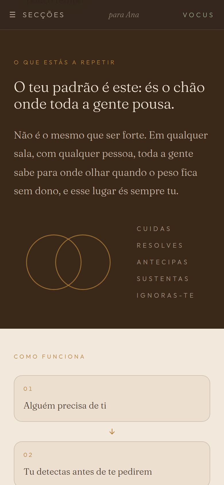 O padrão no telemóvel